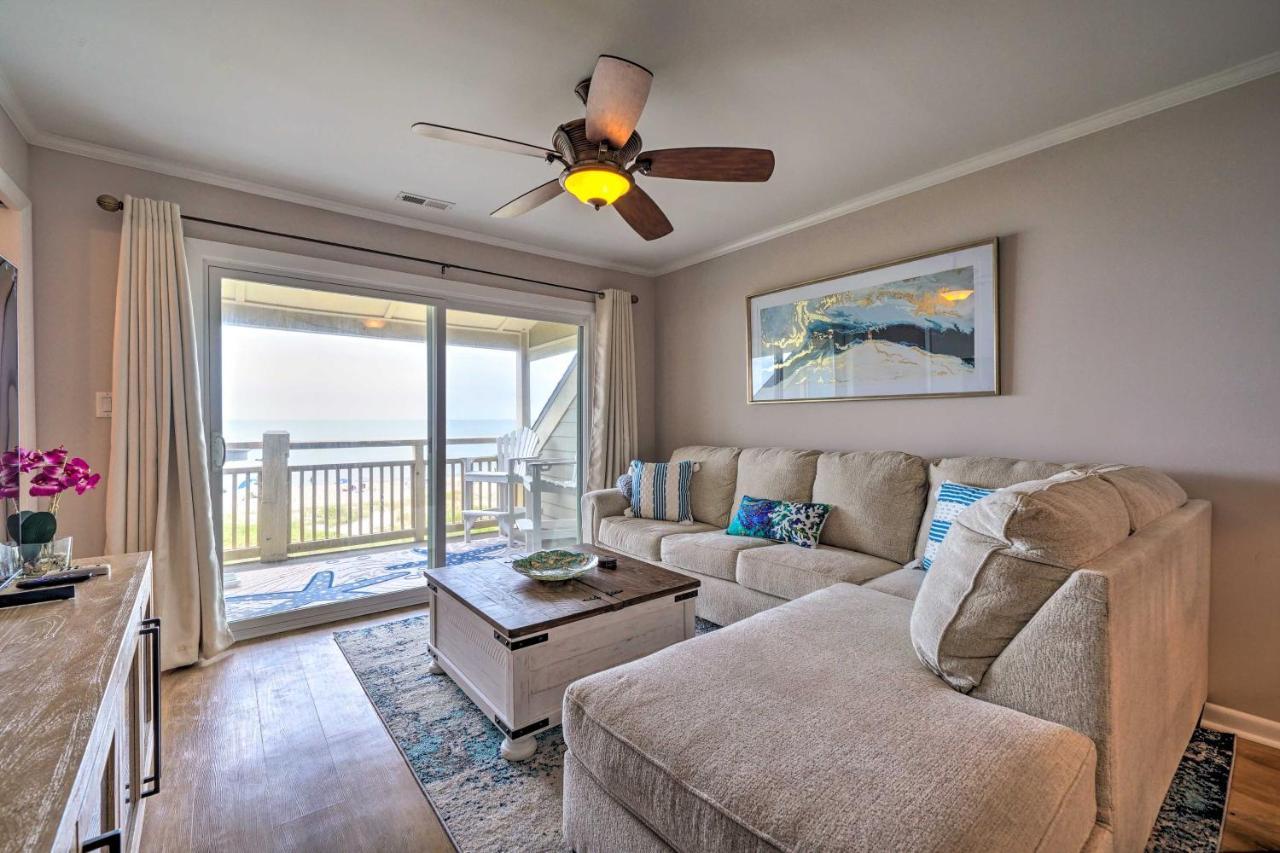 Beachfront Condo With Unobstructed Ocean Views! Oak Island Bagian luar foto