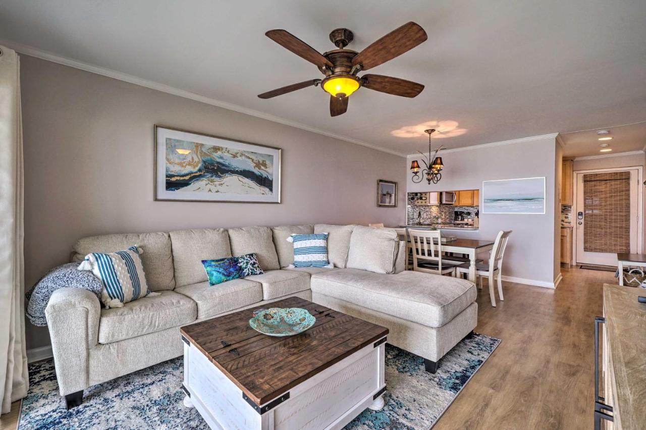Beachfront Condo With Unobstructed Ocean Views! Oak Island Bagian luar foto