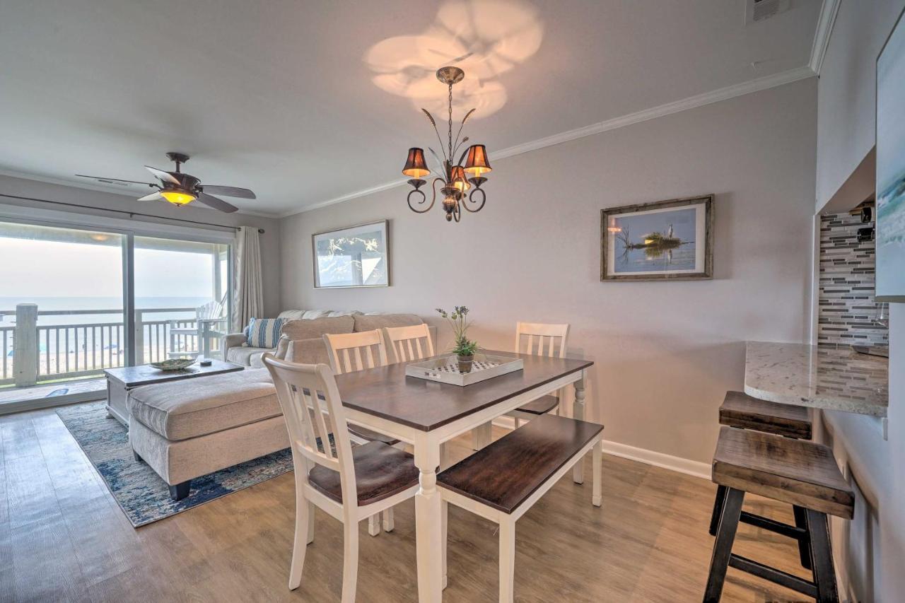 Beachfront Condo With Unobstructed Ocean Views! Oak Island Bagian luar foto