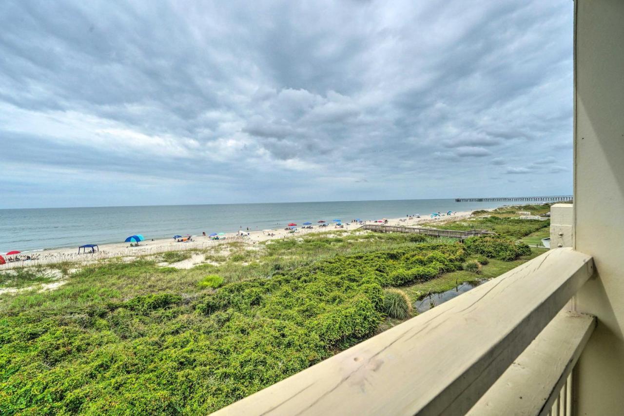 Beachfront Condo With Unobstructed Ocean Views! Oak Island Bagian luar foto